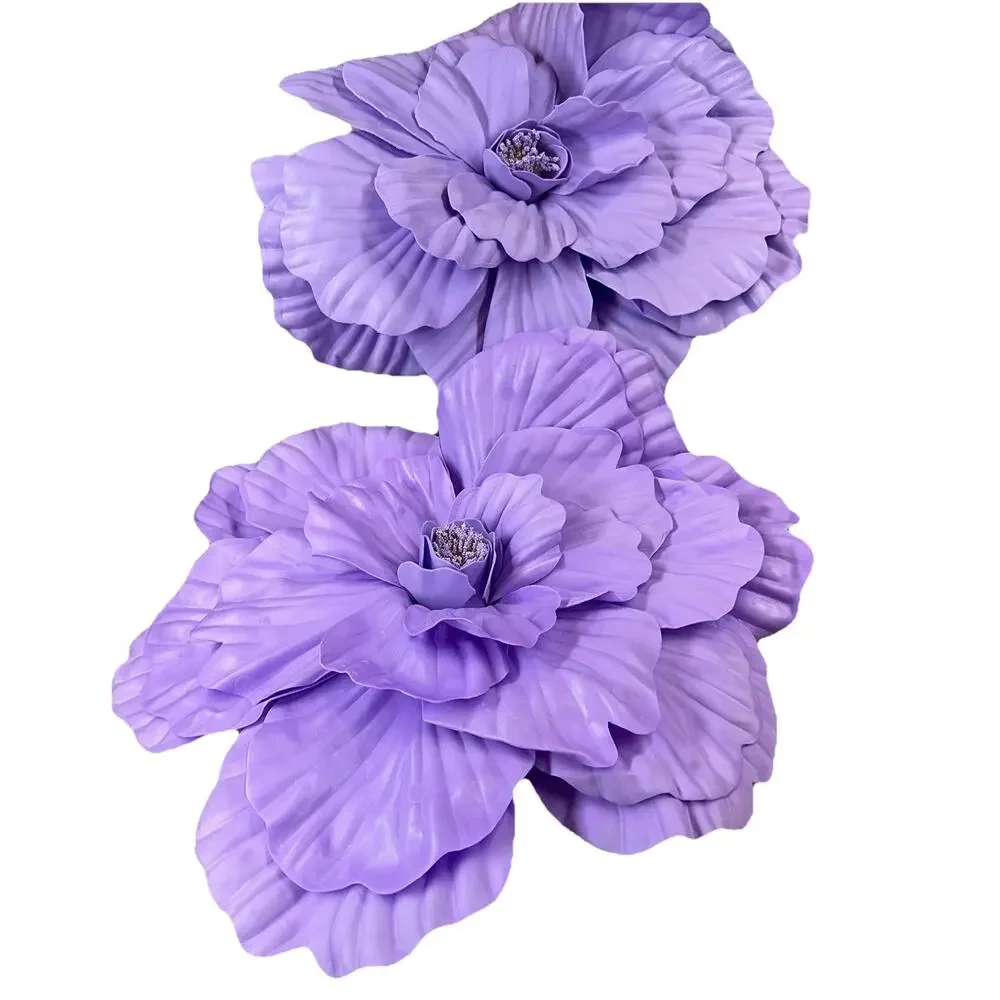 2 Giant 20” Pastel Purple Artificial Foam Flower Head Wedding Party Decor